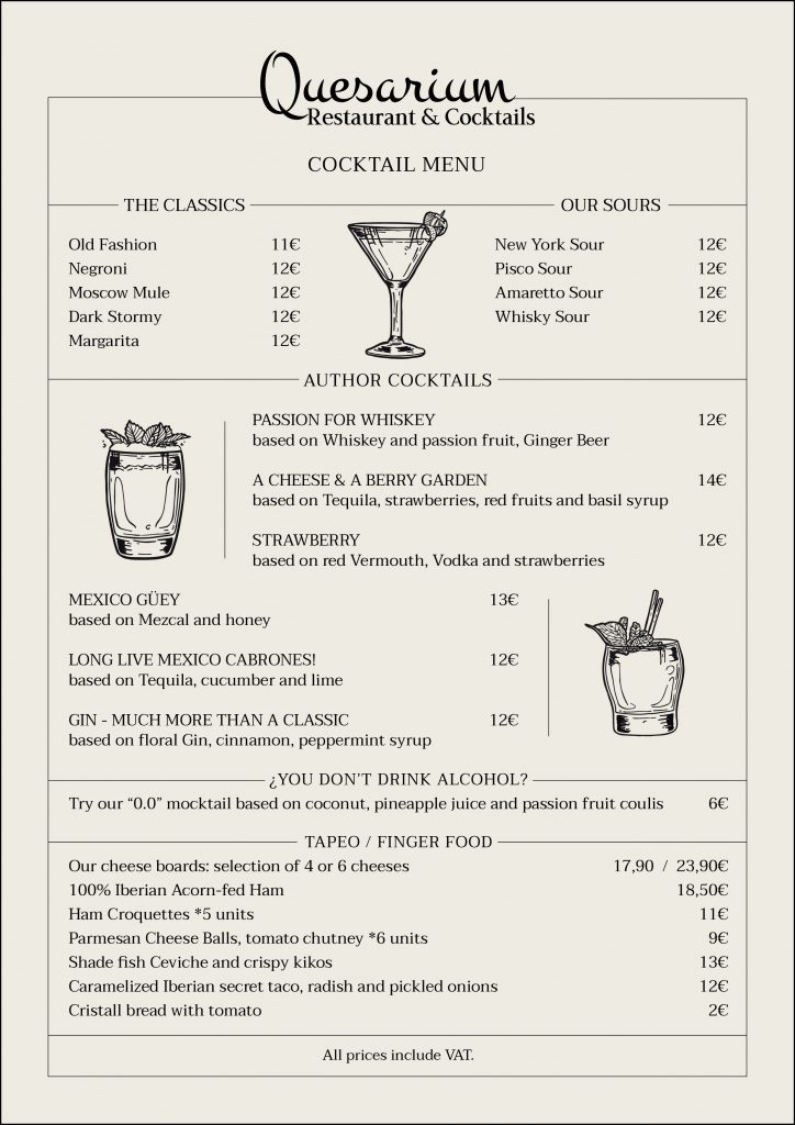 Quesarium Restaurant & Cocktails in Barcelona.